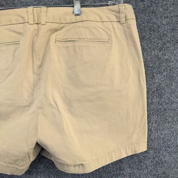 ANA Women's Twill Chino Shorts Tan Size 16W Cotton Spandex Blend Slash Pockets - Picture 4 of 13